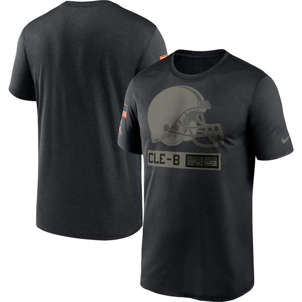 Men's Cleveland Browns Black Salute To Service Performance T-Shirt 2020